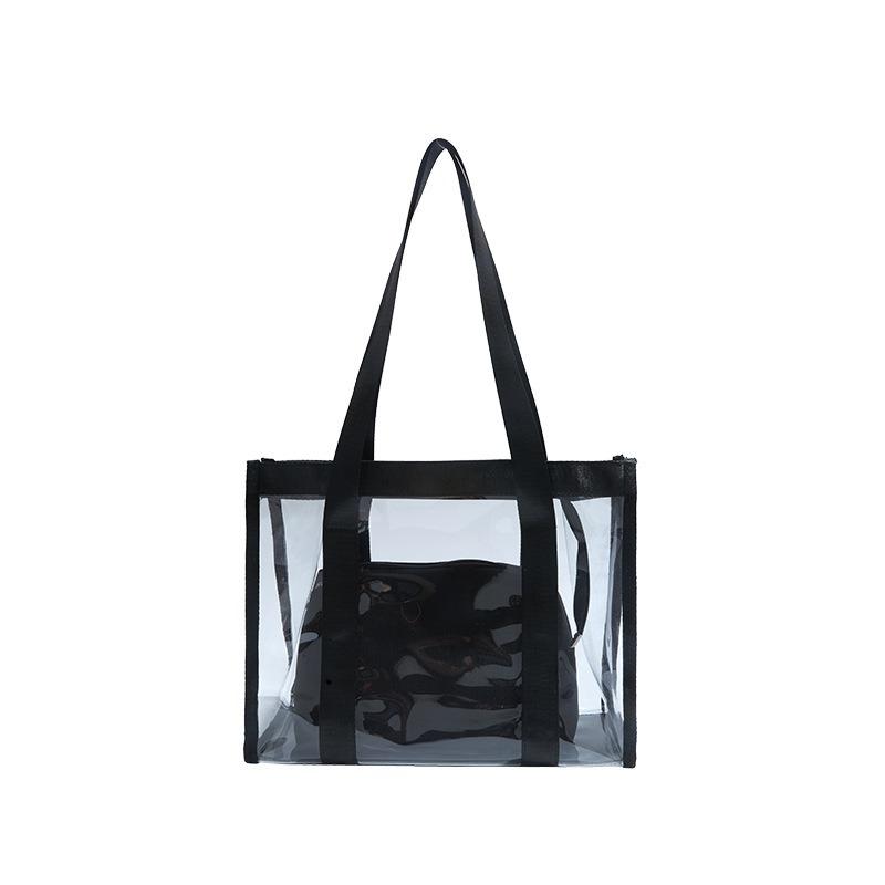 New casual transparent jelly bag daily street trend shoulder bag tote bag handbag