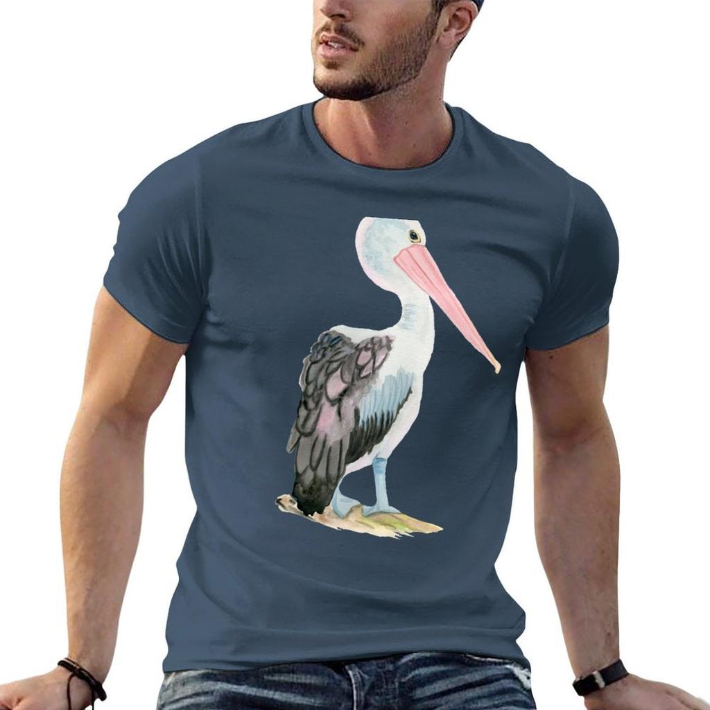 Watercolour Pelican by Love Stax TShirt Unisex T Shirt Cotton T Shirt for Unisex Percent Cotton T Shirts for Unisex Slim Fit Tshirt