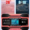 Car Battery Charger Full Auto Motorcycle 12V 24V Pulse Repair LCD Display Smart Fast Charge AGM Deep Cycle GEL Lead-Acid Charger