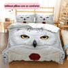 Juego de Ropa de Cama con Estampado de Dibujos Animados Colcha Funda de Colcha Funda de Almohada Decoración del Hogar Regalo de Cumpleaños (1 * funda nórdica + 2 * fundas de almohada, sin núcleo)