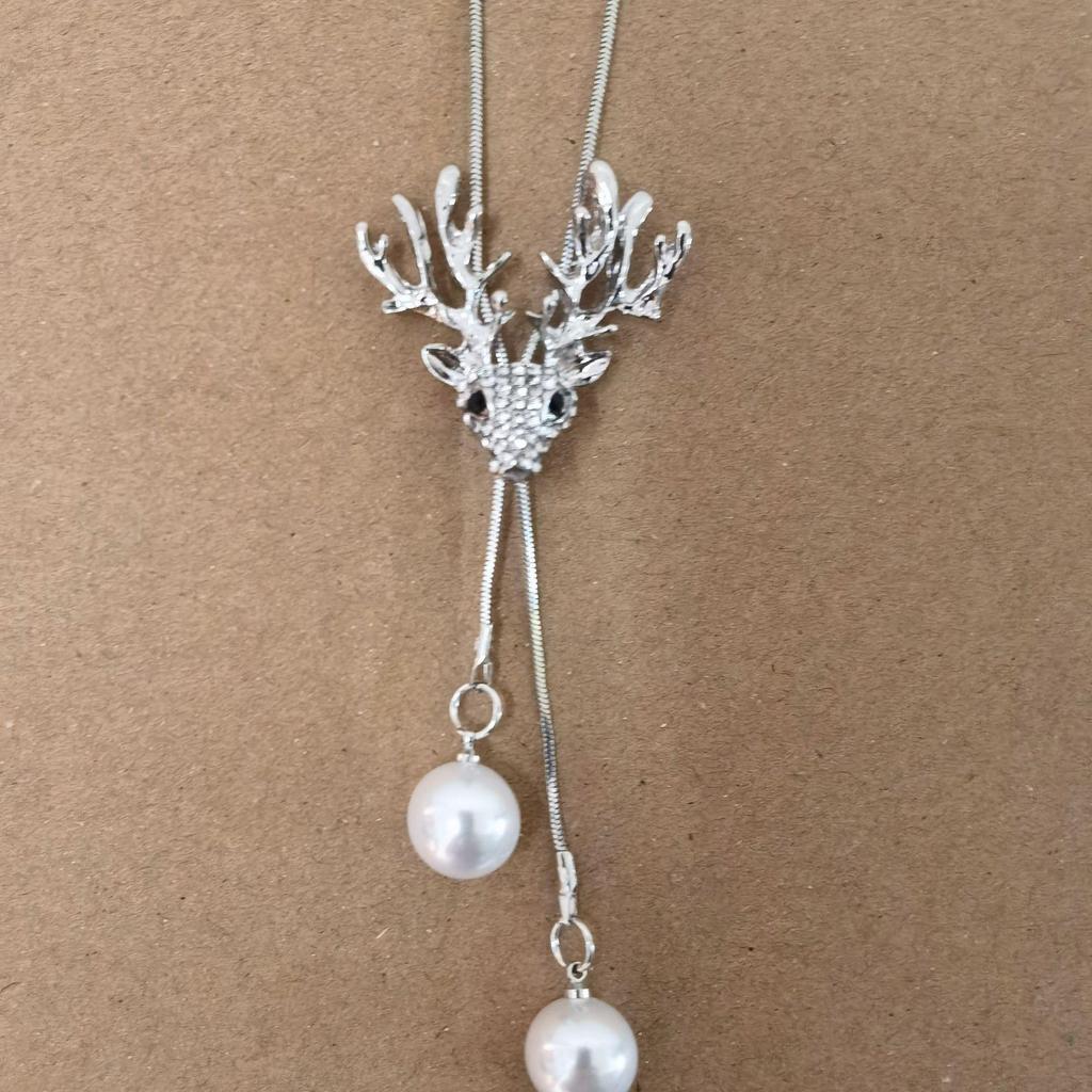 Damen Lange Hirsch Pulloverkette im koreanischen Stil: Vielseitig, hochwertig mit Quastenanhänger - Perfektes Herbst-/Winter-Accessoire