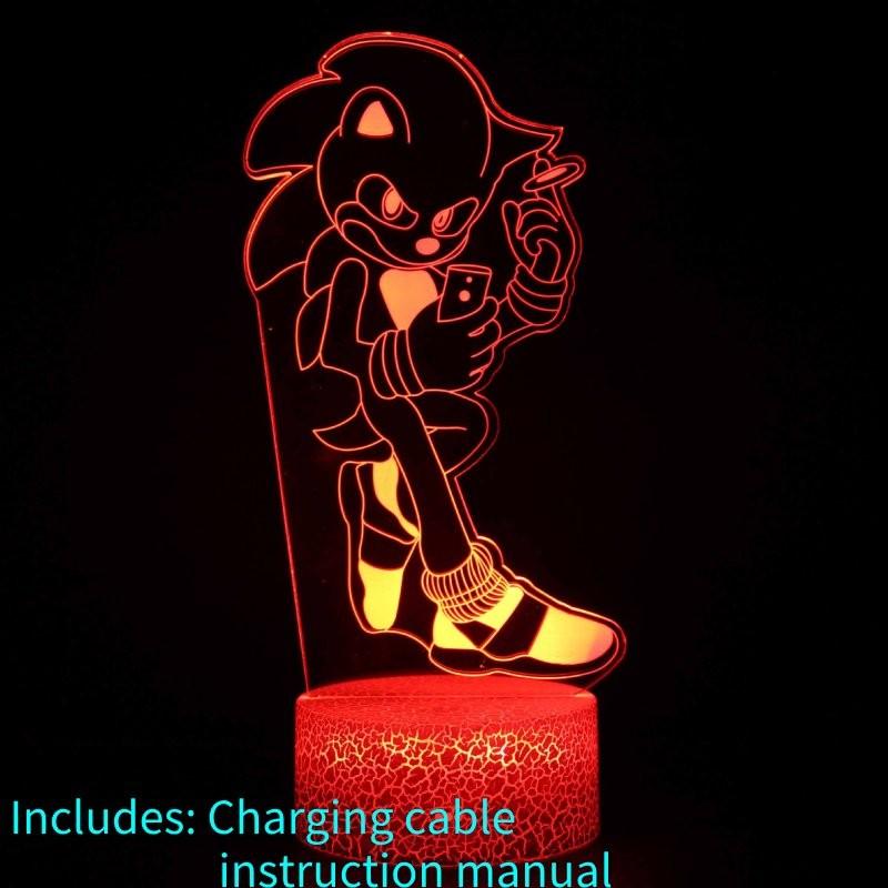 Sonic Series 3d Touch Control Colorful Night Light Ideal For Kids And Adults Gifts