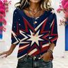 Womens Plus Size Crew Neck Half Sleeve Soft Loose Casual Comfortable Ladies Blouse