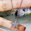 New Fashion Five-pointed Star Pendant Ring Earrings AAAA Glittering Zircon Jewelry Women's Ring Bridal Set