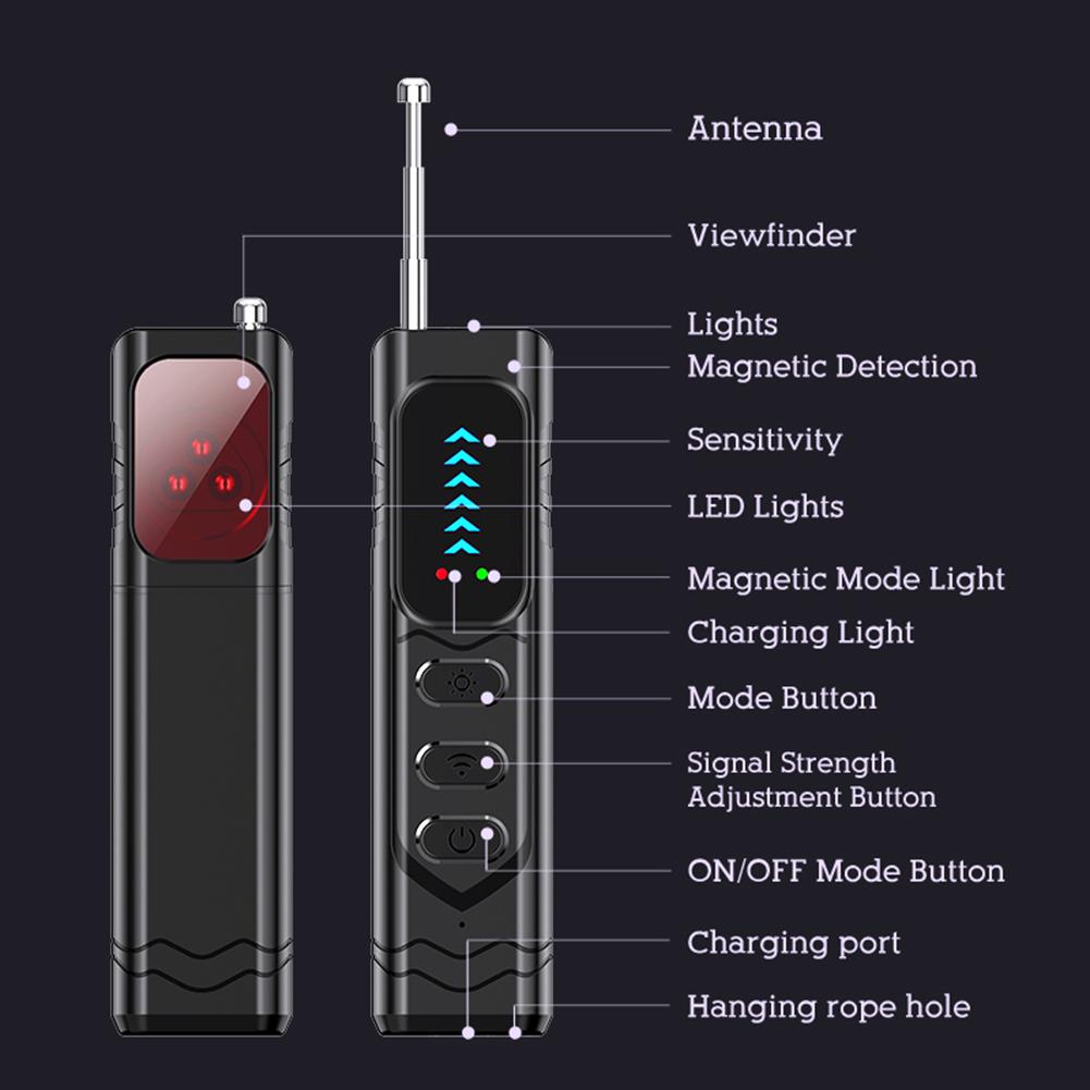 Camera Detector Security Protection Hidden Device GPS Detector Bug Detector Wireless Signal Scanner for Travel Office Hotel