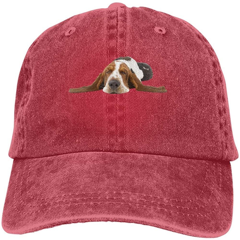 Denim Cap Basset Hound Dog Sleep Baseball Dad Cap Adjustable Classic Washed 100% Cotton Sports for Unisex Women Hat