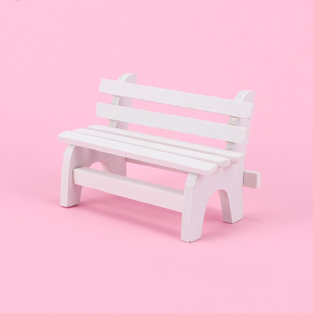 Ornaments Mini Chair Bench Miniatures Dollhouse Furniture Decoration Crafts Garden Decor Figurines