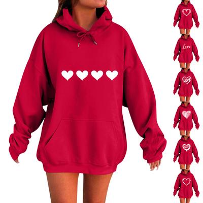 Women's Loose Comfortable Casual Fashion Character Printed Hooded Long Sleeve Sweatshirt