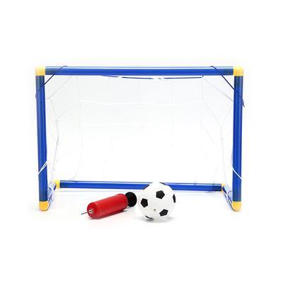 Folding Mini Football Soccer Goal Post Net Set With Pump Kids Sport Toy