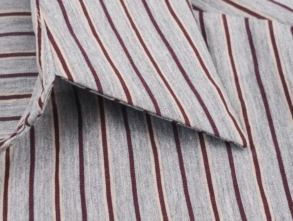 2025 Autumn Women's Slimming Double-breasted Striped Bow Shirt