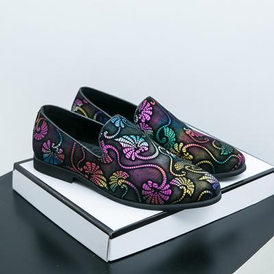 Fashion High End Brand Luxury Gold Men's Business Casual Shoes Flat Comfortable Loafers Men's Banquet Dress Shoes Elegant New Style