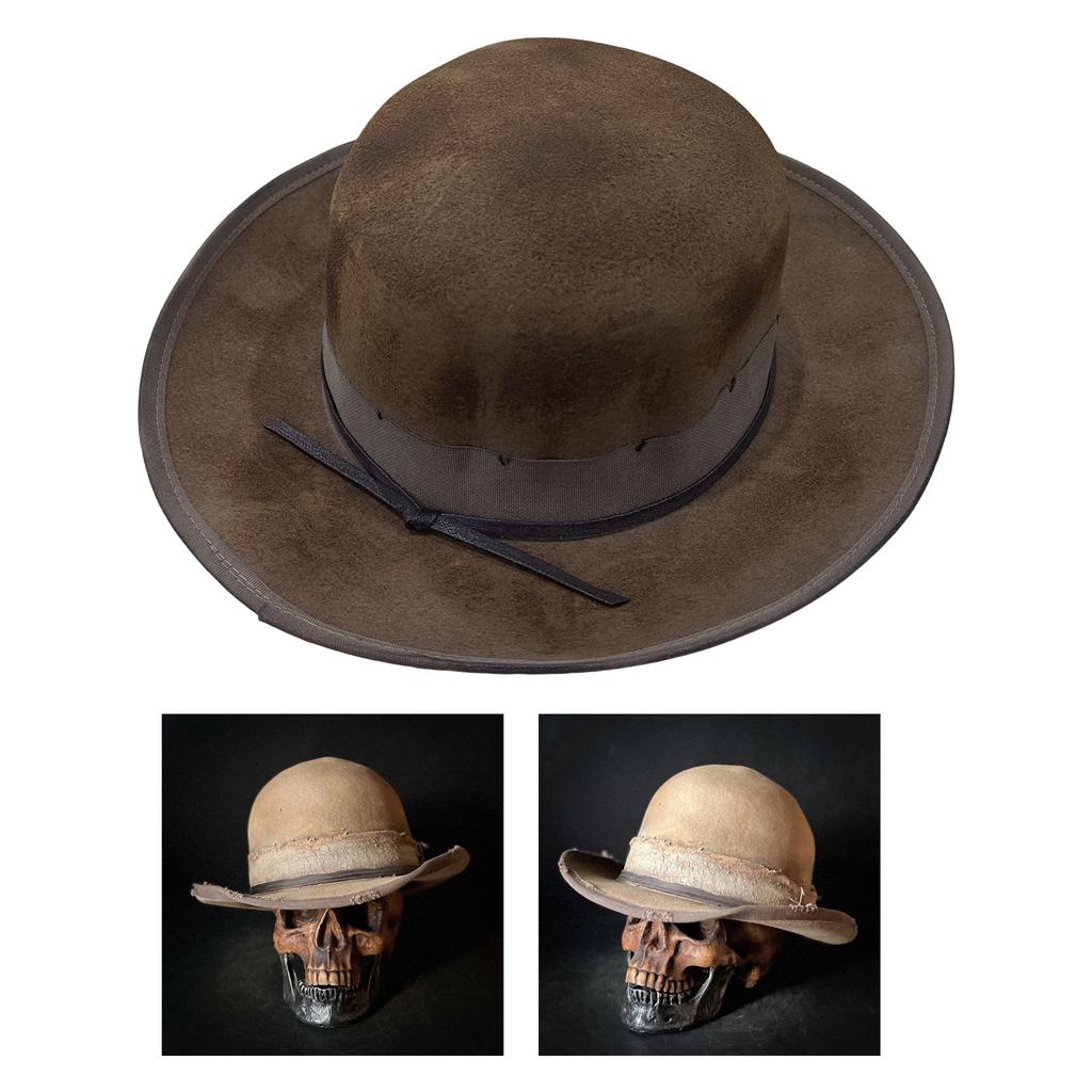 Cappello Homburg Classico Cappello a Cilindro Cappello Panama Regalo per Fidanzato Cappello a Cilindro Costume da Cowboy per Raduni all'Aperto