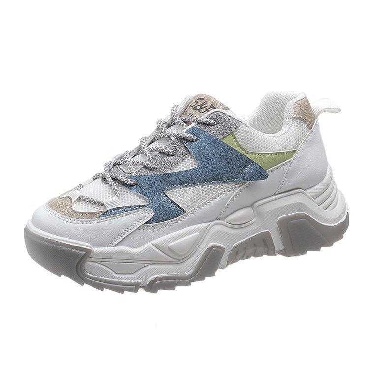 

Summer women s shoes new trendy fashion heightening white shoes heightening mesh versatile shoes children 40 синий