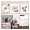 Retro Wall Art Canvas Painting Nordic Posters And Prints Wall Pictures For Living Room Decor Line Girl Plant Moon Quote Abstract