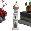 Handgefertigtes Harz-Moschee-Modell & Turm-Dekoration Ramadan-Schloss-Statue Dekorationen Miniatur-Moschee-Figuren für Wohnzimmer