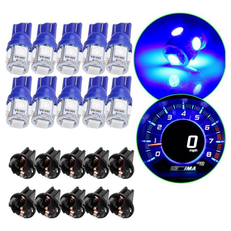 T10 194 168 LED Light Bulb PC194 PC195 PC160 PC168 trument Panel Gauge Cluster Dashboard Light Bulb Ice Blue 10PCS