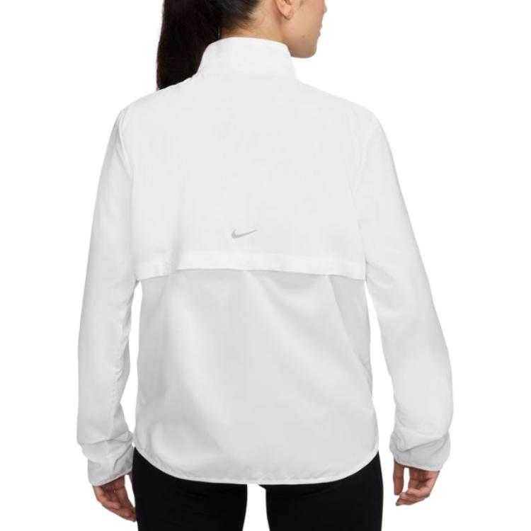 Nike FW24 Comfortable Versatile Zip Long Sleeve Jacket Women Jackets White HJ2229-100