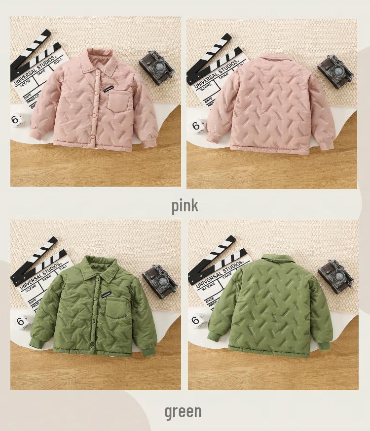 Children's Thick Cotton-Padded Jacket for Autumn/Winter - Warm School Uniform