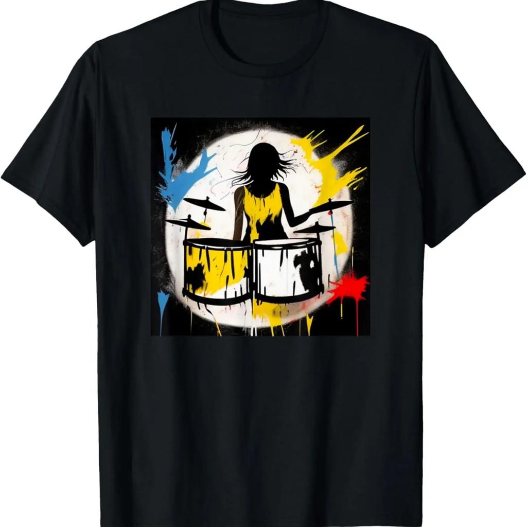 T-Shirt Grunge Armi di Percussione di Massa Bacchette