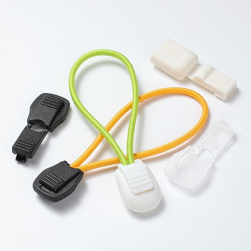 50/100Pcs Paracord Lanyard Zipcords Stoppers Paracord Clip Elastic Shoelaces Shock End Clasps Replacement