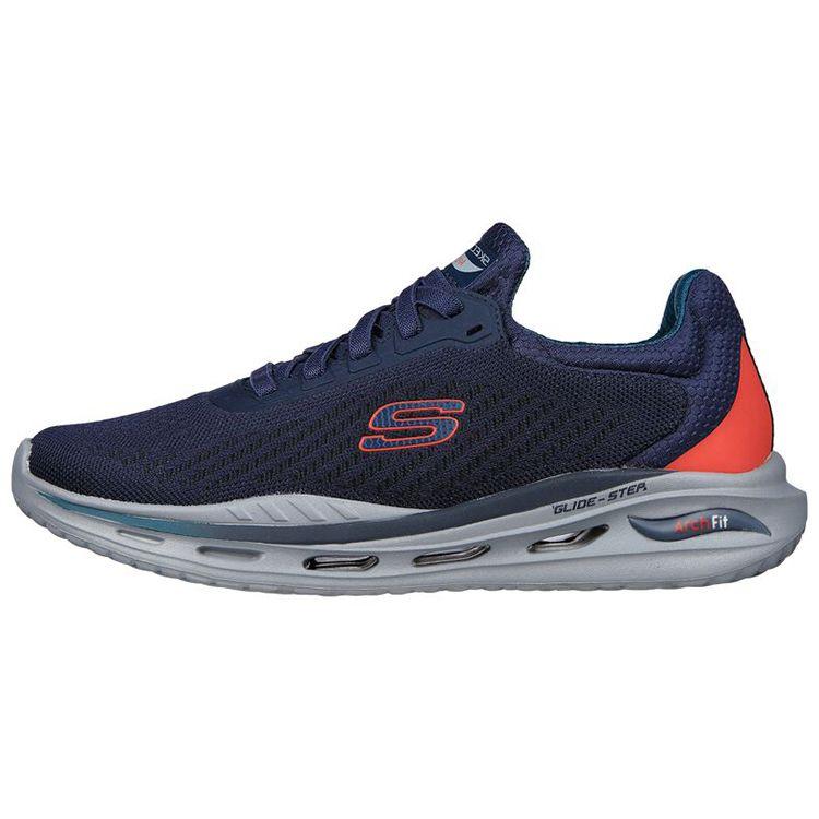 Skechers Arch Fit Orvan-Trayver Удобные тканевые низкие повседневные кроссовки для бега Мужские кроссовки Синий 210434-DKNV 39.5