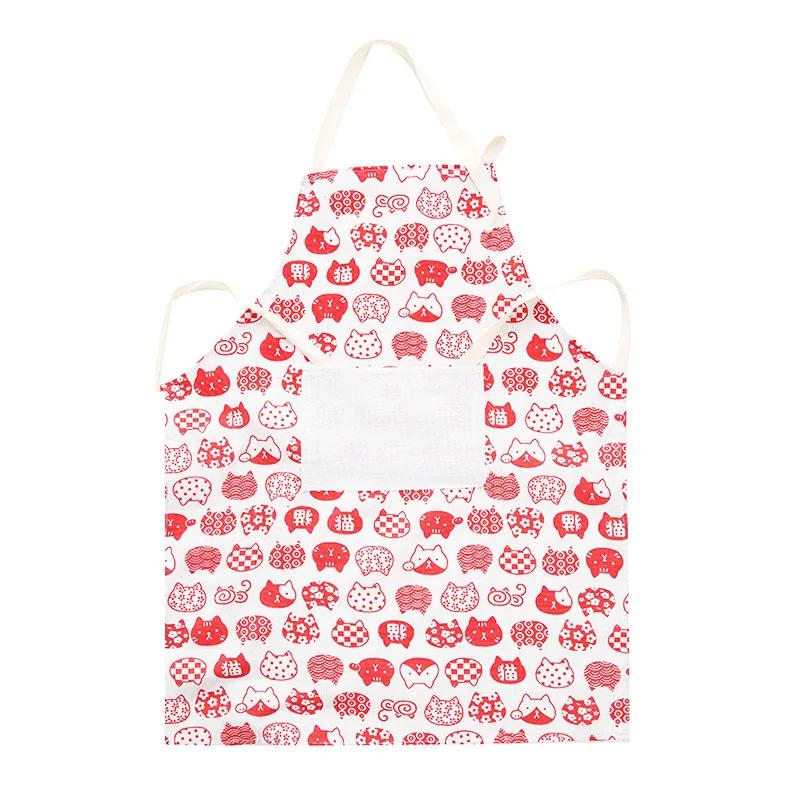 Nordic Style Kitchen Cotton Linen Apron Kitchen Oil and Pollution-proof Cooking Apron Adult Sleeveless Overalls Kitchen Artifact