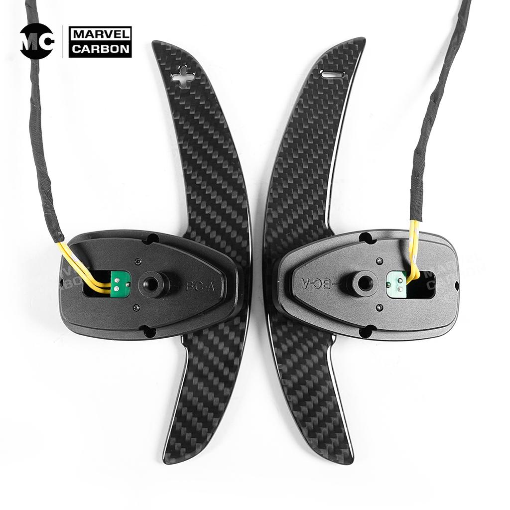 MC Glossy Carbon Fiber Magnetic Steering Wheel Paddle Shifters For Mercedes Benz C Class (W204)2011-2013 W176 W246 W212 W166
