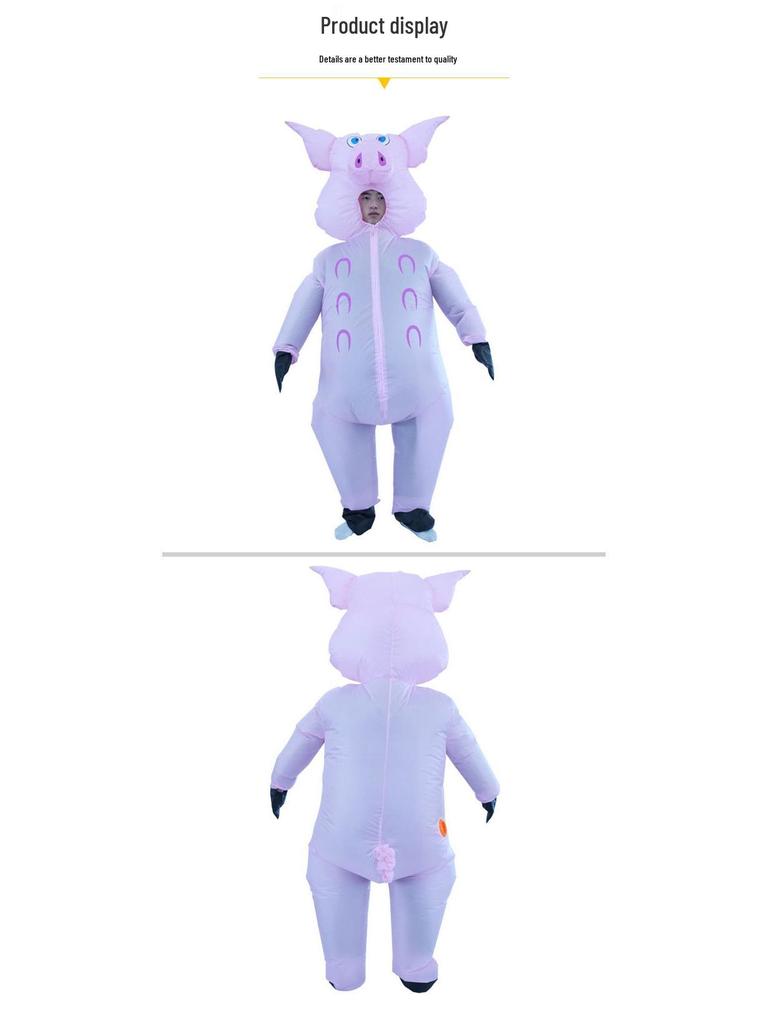 Inflatable Cute Pig Costume for Stage Performance and Festivals