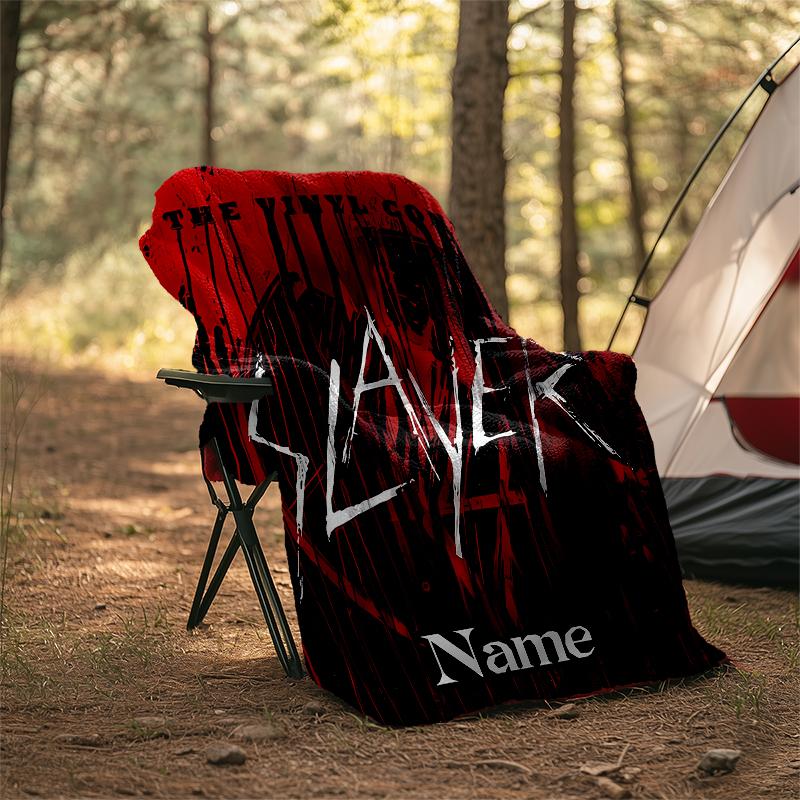 Personalized Custom Name Blanket - Slayer Logo Print Design,Blanket for Sofa,Bed,Travel,Camping - Soft and Warm, Great Gift