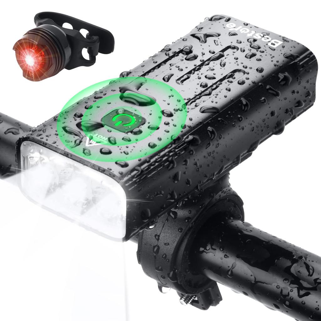 Rechargeable Bicycle Light with Taillight and Mobile Powerful Bicycle High Suitable for Cross Bikes and Road Easy Can Also Be Used As a for Commuting