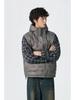 Men's Winter 90% White Duck Down Hooded Vest - European & American Style, Plus Size, Loose Fit, Embossed Shoulder Cape.