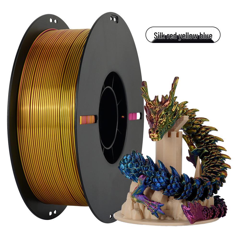 Filamento para Impressão 3D PLA Bicolor Ornamento de Dragão, 1KG - Acabamento Seda