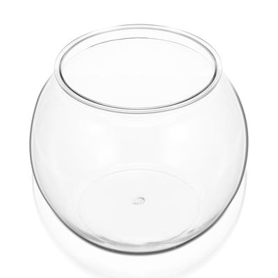 Desktop Ornamental Tank Fish Bowl Small Snack Glass Transparent Plastic Round Aquarium Office