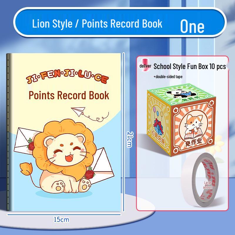 Children's Cute Reading Reward Stamp Book: Cartoon Points Card for Wish Redemption