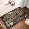 1pc Floral & Letter Graphic Door Mat Doormat Carpets Rug Carpet Bath Kitchen Garden Anti-Slip Small Home Kitchen Welcome Mats