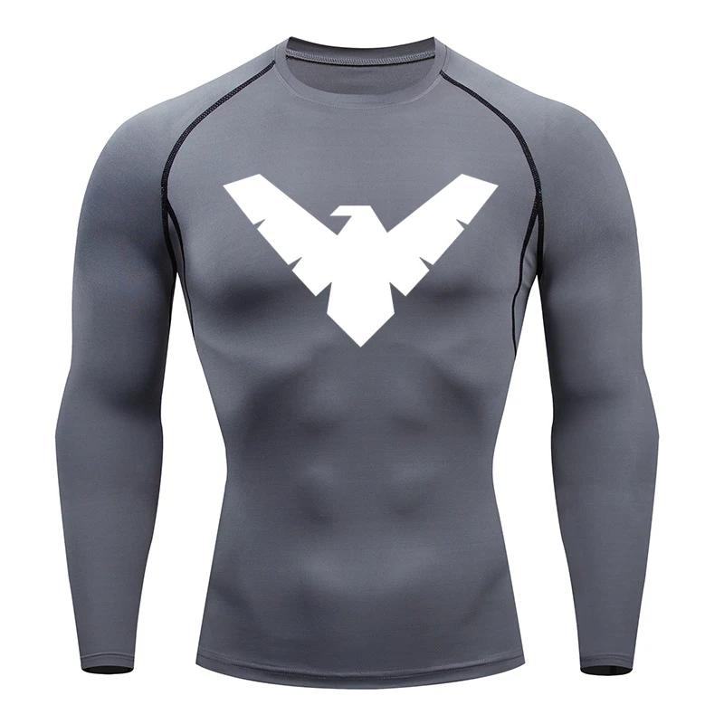 Tricou de compresie cu mânecă scurtă de vară pentru bărbați, top sport, tricou de alergare, uscare rapidă, îmbrăcăminte pentru sală, protecție solară, mânecă lungă