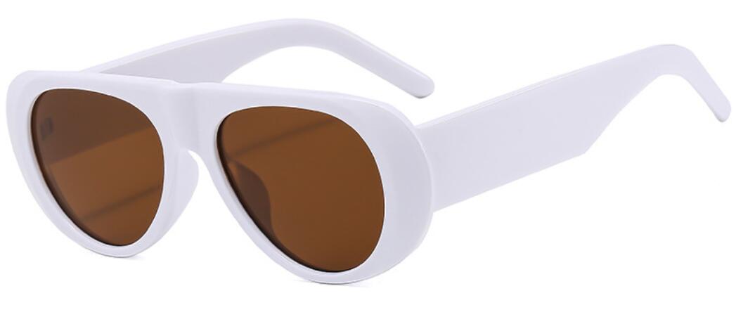 

Ретро Неправильної Форми Великі Окуляри Жіночі Розкішний Бренд Чайного Кольору Квадратна Оправа Тіні UV400 Круті Чоловічі Цілісні Окуляри-Авіатори