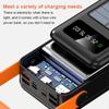 QGeeM Solar Power Bank 40000mAh Outdoor Large Capacity Mobile Power Supply with Its Own Line Portable Charging Bank LED Camping Lamp