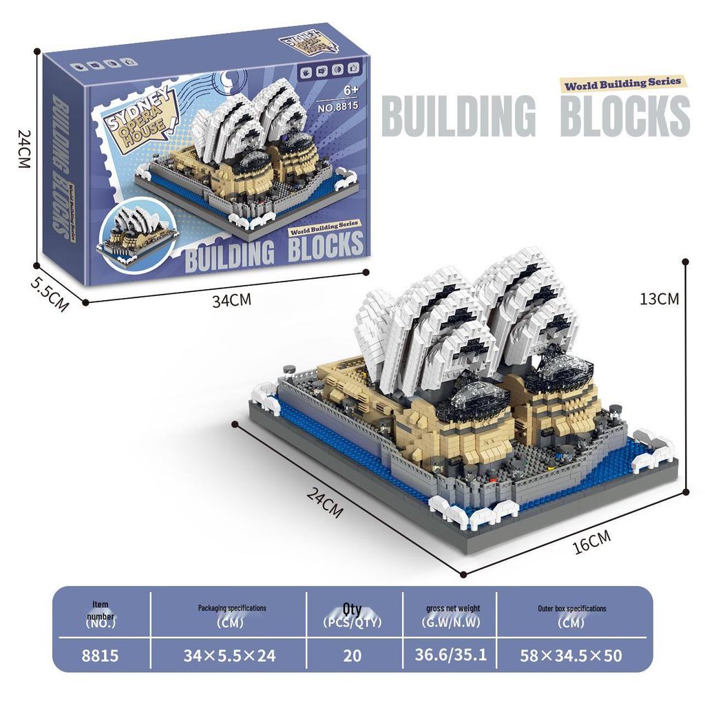 London Twin Towers Architectural Model Puzzle - High Difficulty Brain-Teaser Blocks Ornament