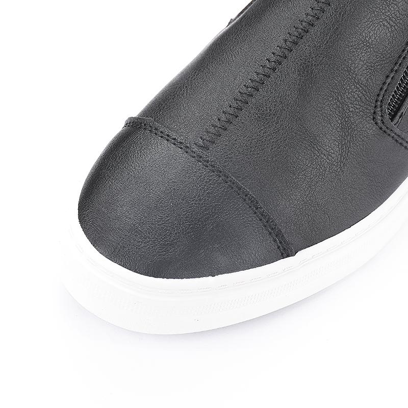 Nové ležérní kožené boty pánské pohodlné nazouváky Britský styl ležérní kožené boty pro muže móda Yuppie tenisky Mužské