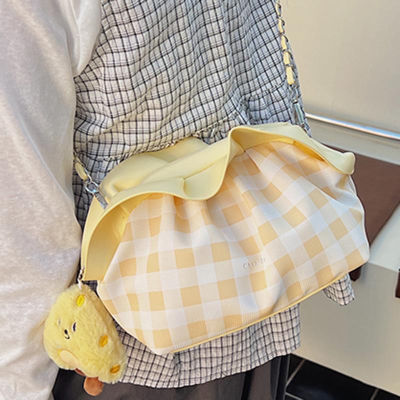 Cloud Women's Bag Women's Summer New High-value Pleated Chain Underarm Bag Foreign-style Niche Clip Single Shoulder Messenger Bag