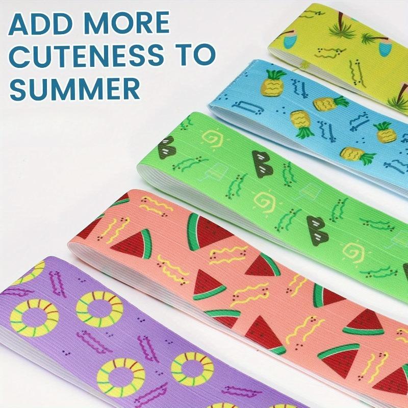 5Pcs Elastic Beach Chair Towel Bands Vibrant Tropical Print Bed Sheet Storage Straps Anti-Wind Holder for Pool & Home