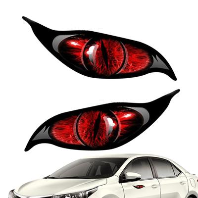 Car Eye Sticker, Scary Eyes Reflective Decal Mirror Cover,Scary Eyes Reflective Car Sticker Cover