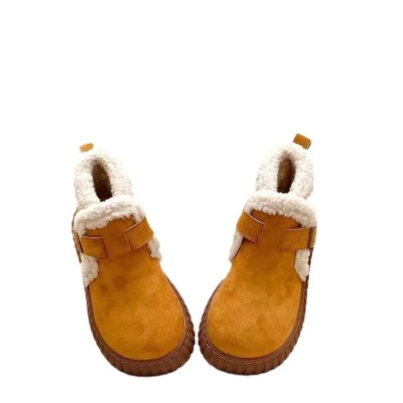 Fashion Women's Snow Boots  Winter New Retro Faux Suede Platform Short Boots Warm Comfortable Outdoor Cold Resistant Cotton Shoes 2025