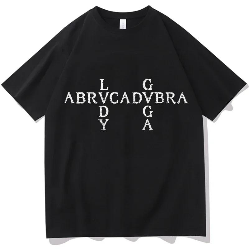 2025 Lady Gaga Abracadabra T-shirty Moda Bawełniana Koszulka dla Mężczyzn i Kobiet Vintage Odzież Unisex Lato Bawełniane Topy