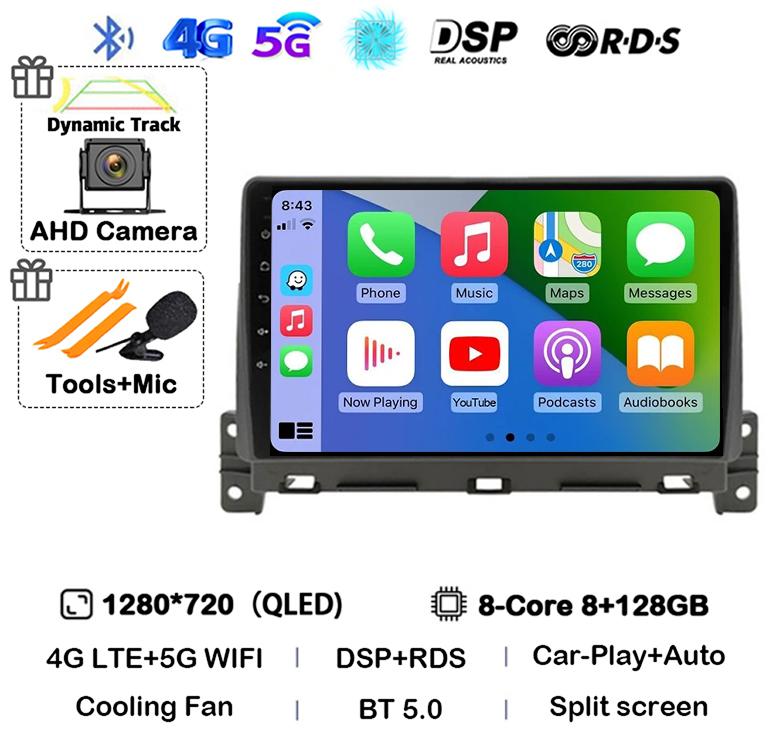 Android 14 Carplay Auto Car Radio For Great Wall Wingle 7 2018 2019 2020 Stereo Video GPS Navigation WIFI Multimedia Player DSP