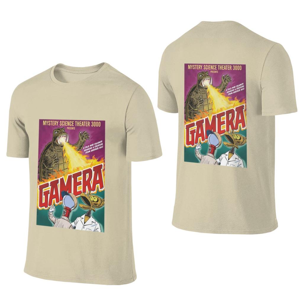 Mst3k Gamera Active Couple Style Reversible Tshirt Sports Street Korean Atmosphere Unisexs Tshirts
