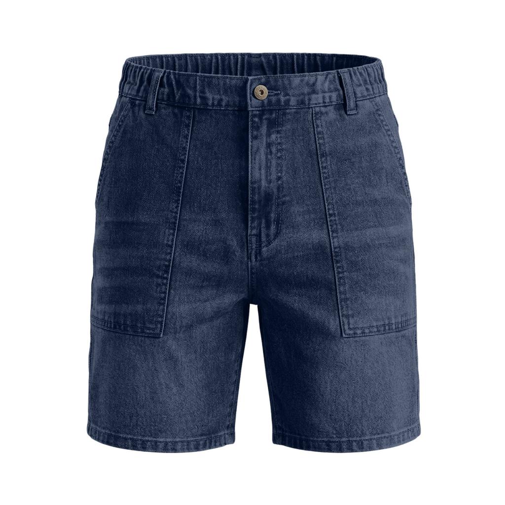 Men's Street Fashion Casual Pockets Denim Shorts - Men's Comfortable, Versatile, Stretchable, Waist-Controlling Lace-Up Denim Pants