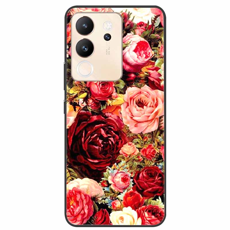 For Vivo V30 Lite Case 6.67'' Silicone Painted Soft TPU Protective Cover for Vivo V 30 Lite 5G Phone Cases V30Lite V2314 Cartoon