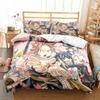 3D Anime Fairy Tail Bedding Set Duvet Cover Single Double Queen Size 3-Piece Set for Adult Kids Bedroom